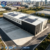 SYLY - Almacén Prefabricado de Acero de Bajo Costo con Paneles Sándwich Aislantes, Garantía de 3 Años, Resistencia al Viento de 41-80 mph, Taller de Construcción Rápida
