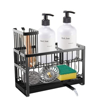 Support de rangement de cuisine en acier inoxydable, réglable et amovible, pour évier, anti-rouille, pour éponge, haute qualité, vente en gros