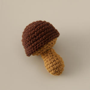 Funghi Shiitake verdi verdure Funghi decorativi fatti a mano uncinetto fiori e piante - Product Image 5