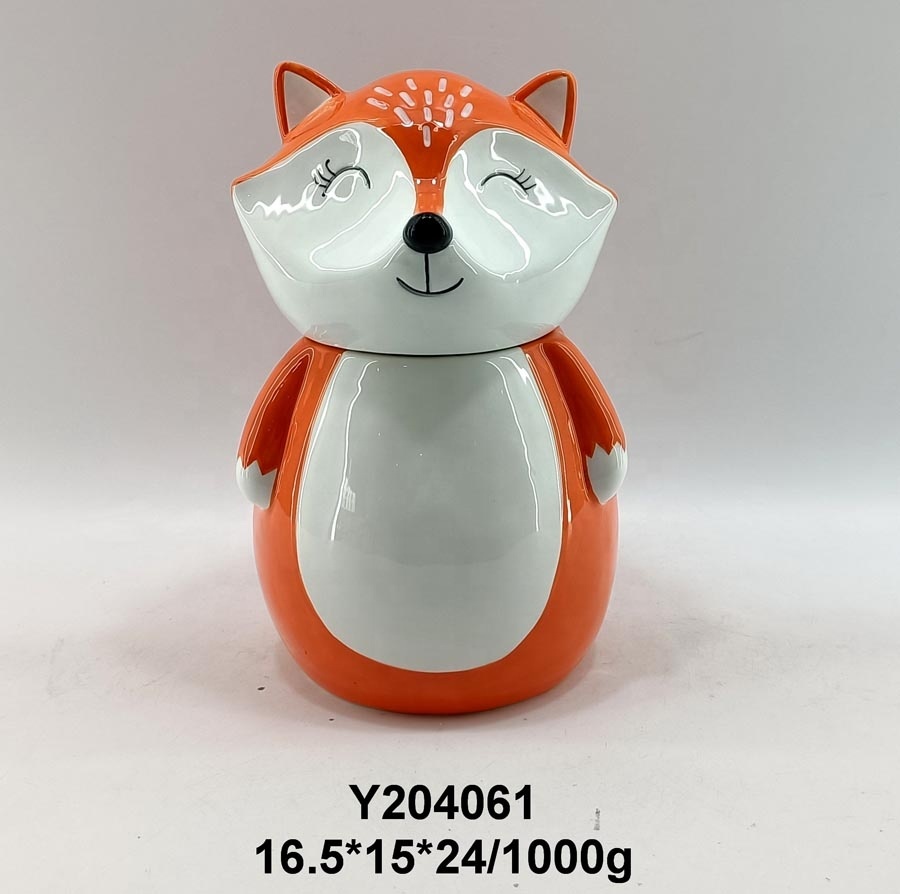 Witzige Fuchsform Keramik Keksdose mit umweltfreundlichem Design