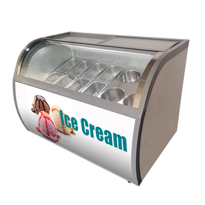 Bancone barile di Gelato e pentole quadrate Gelato raffreddamento diretto frigorifero <span class=keywords><strong>vetrina</strong></span> Display - Product Image 3