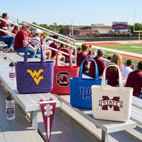 Sac de plage en EVA pour équipe universitaire, prêt pour le jour du match, grand sac fourre-tout en caoutchouc, sac à main en silicone, étanche, anti-basculement, réutilisable, logo personnalisé