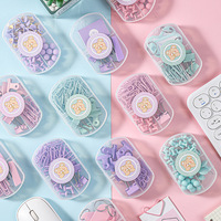 Ensemble de papeterie de bureau miniature couleur macaron personnalisé, agrafeuse et pince à papier, cadeau d'entreprise en gros