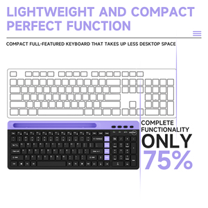 New Wholesale Customized Logo 2.4G for ABS USB <strong>Wireless</strong> <strong>Keyboard</strong> Mouse Combo-Waterproof Spill Resistant 104-Key 12-Month - Product Image 6