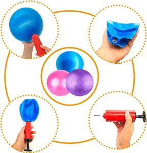 Pelota de Pilates Pequeña de 25 cm, Antiexplosión, de PVC Ligero y Suave, para Principiantes, Fortalecimiento del Core, Ejercicios de Yoga - Product Image 5