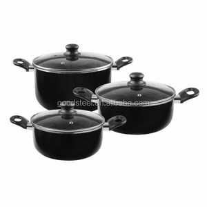 18cm Pressed Aluminum <strong>Nonstick</strong> <strong>Saucepan</strong> with Glass Cover for Frying and Serving Milk Promotional Pot - Product Image 5