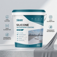 Revêtement imperméable en caoutchouc de silicone liquide à haute élongation SV120, blanc, gris, transparent, peinture d'étanchéité pour toiture et sols