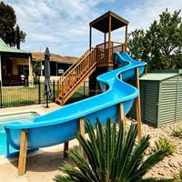 Fiberglas-Poolrutsche für Kinder - Für den Außen- und Innenbereich, geeignet für Wohnhäuser, Schulen und Einkaufszentren