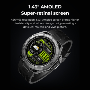 2023 Ano Novo AMOLED Smart Watch 1.43 polegadas 466*466 HD Tela de Metal Case BT Calling IP68 À Prova D' Água Fitness Tracker Sleep <span class=keywords><strong>Monitor</strong></span> - Product Image 2