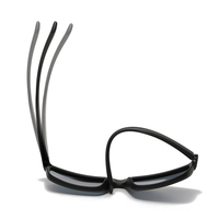 Lunettes de soleil polarisées carrées unisexes en caoutchouc TPEE, monture souple, pour adultes, hommes et femmes, verres dégradés noirs, lunettes de soleil souples