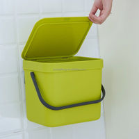 Poubelle à compost sectionnelle durable 6L pour cuisine et maison, en PP recyclé, personnalisable, pour intérieur et jardin
