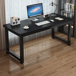 Simple <b>Computer</b> <b>Desk</b> Rectangle White Wood Top Metal Frame Home Office Study <b>Desk</b> 1 Person Assembly Required - Product Image 3