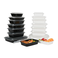 Contenedor Rectangular de PP de Grado Alimenticio, Desechable, Apto para Microondas, Lonchera para Arroz, Sopa, Comida para Llevar