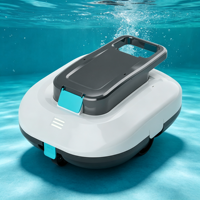Robot de nettoyage de piscine intelligent sans fil rechargeable, équipement de nettoyage automatique avec stationnement autonome pour usage résidentiel