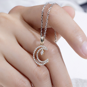สร้อยคอเพชรเม็ดเดี่ยวเพาะเลี้ยงในห้องปฏิบัติการ ทอง 10k รุ่น MSN-964 จาก Messi Jewelry ออกแบบตามสั่ง - Product Image 1