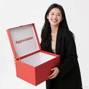 Extra <b>Large</b> Hard Rigid Cardboard Recycled Materials High-End Magnetic Closure Custom Gift Flip Clothing Package Matt Embossing - Product Image 4