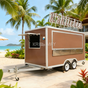 Vending Cart Customized Mobile Catering Trailer Truck Glass Sliding Window Food Trailers Fully Equipped <b>Kitchen</b> - Product Image 4