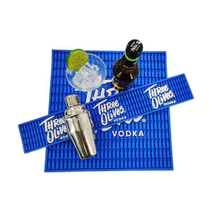Printed Silicone PVC Pub Mat Rubber Beer Spill Pad Bar <b>Runner</b> Drip Tray Non Slip Service Mat Table Pad Coaster Placemat - Product Image 6
