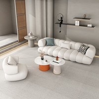 Petit Canapé Familial Moderne et Tendance pour Salon, en Velours Agneau, Canapé Deux Places Style Tendance pour Magasin de Vêtements et Salon de Beauté