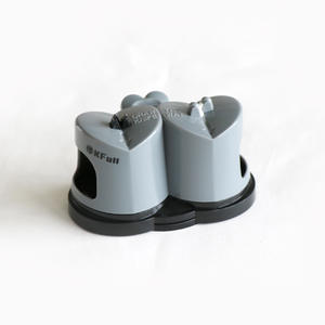 เครื่องลับมีดแบบสองร่อง KFull แบบแมนนวล หลายขนาดเม็ดทราย เซรามิก สแตนเลส สำหรับครัว - Product Image 1