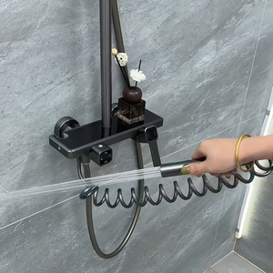 Nouveau robinet <span class=keywords><strong>de</strong></span> <span class=keywords><strong>salle</strong></span> <span class=keywords><strong>de</strong></span> <span class=keywords><strong>bain</strong></span> moderne à 4 modes, haute pression, pluie, mélangeur, système <span class=keywords><strong>de</strong></span> douche <span class=keywords><strong>pour</strong></span> baignoire, OEM ODM, vente en gros d'usine, ensemble <span class=keywords><strong>de</strong></span> douche - Product Image 2