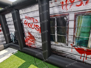 Laberinto Inflable <span class=keywords><strong>de</strong></span> Tela Oxford para Halloween, Mansión Encantada con Estampado <span class=keywords><strong>de</strong></span> Sangre, Casa <span class=keywords><strong>de</strong></span> Terror Inflable Gigante para Atracciones <span class=keywords><strong>de</strong></span> Carnaval - Product Image 5