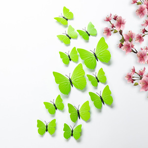 12 pezzi <span class=keywords><strong>adesivi</strong></span> <span class=keywords><strong>murali</strong></span> a farfalla 3D decorazioni per la casa magnetica bellezza cava adesivo da parete per soggiorno decorazioni di nozze - Product Image 3