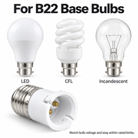 Adaptateur de douille E27 vers B22 à vis vers baïonnette pour ampoules LED, CFL et incandescentes – Vente directe usine