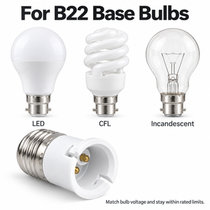 <span class=keywords><strong>Adaptateur</strong></span> de <span class=keywords><strong>douille</strong></span> E27 vers B22 à <span class=keywords><strong>vis</strong></span> vers baïonnette pour ampoules LED, CFL et incandescentes – Vente directe usine - Product Image 5
