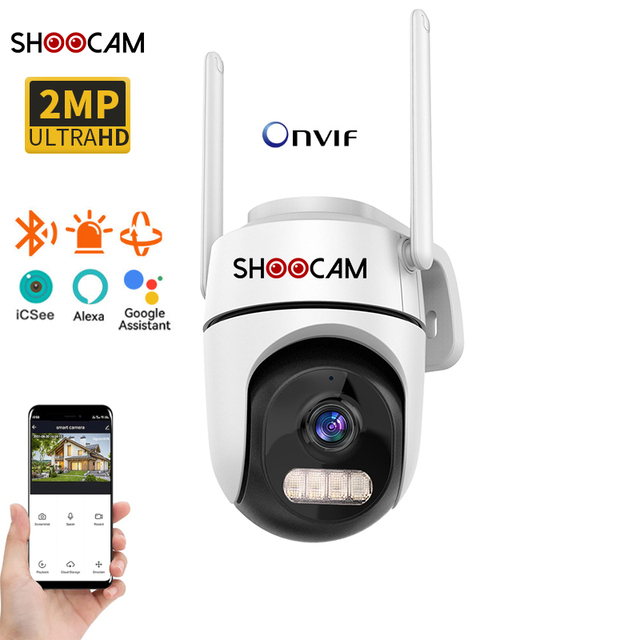 New ICSEE Wireless Wifi Security Monitor Camera Cctv Home Outdoor IP65 Rainproof HD Network Remote Night Vision 2MP PTZ Camera
