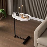 Table basse pliable en fer de luxe léger, table d'angle simple, table d'appoint mobile pour salon, chambre, hôtel, gîte, petit espace