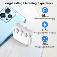 Écouteurs sans fil à clip d'oreille avec réduction de bruit ENC 5.4, étanches IPX5, contrôle tactile, jusqu'à 20 heures d'autonomie