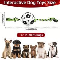 Ballon de football gonflable durable Jouets à mâcher pour chien de piscine de plage Jouet à mâcher interactif pour chien de taille moyenne