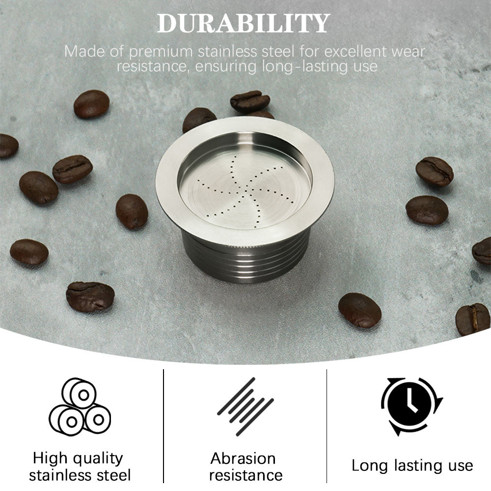 SALALIS Passoire à Café Panier-filtre à Café En Acier Inoxydable Double Couche Avec Accessoire