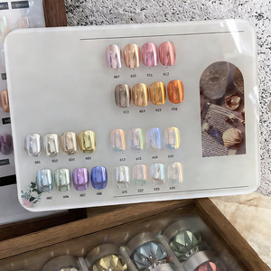 Polvo de uñas Moonlight Mirror de 24 colores, pigmento brillante cromado de lujo, versátil y súper brillante, decoraciones para uñas para salón de belleza - Product Image 4