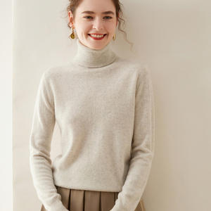 <span class=keywords><strong>Pull</strong></span> en cachemire pour <span class=keywords><strong>femme</strong></span>, col roulé, couleur unie, manches longues, ample, col châle, grande taille, tricoté, automne, <span class=keywords><strong>montagne</strong></span> - Product Image 6