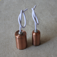 Couvercle de lampe led suspendue E27 E14 en Nickel chromé, couleur noir, Bronze et Nickel, douille de protection pour ampoule bulbe, accessoire d'éclairage
