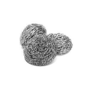 AISI 304 AISI 430 AISI410 in ottone in <span class=keywords><strong>acciaio</strong></span> inox spugnetta a spirale in metallo con manico in <span class=keywords><strong>acciaio</strong></span> lana Scrubber intarsiato palla <span class=keywords><strong>di</strong></span> pulizia - Product Image 5