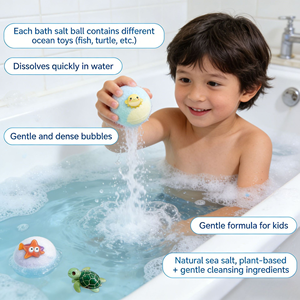 Set de Regalo de Bolas de Sal Marina Natural para Baño de Niños, con Juguete Dentro, Burbujas Efervescentes, Diversión para la Hora del Baño, 60g, Paquete de 12, OEM - Product Image 4