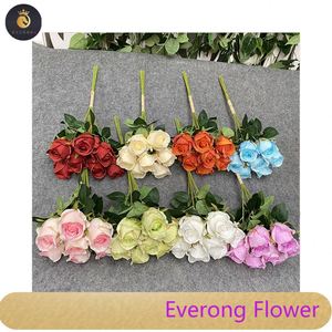 Produttore cinese fascio di vite 7 teste colla Zixia fata <span class=keywords><strong>rosa</strong></span> fiore artificiale - Product Image 1