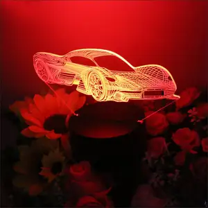 Lampe décorative en acrylique à led pour voiture, jouet d'illusion de couleur changeante