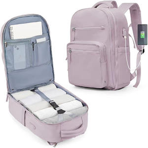 Sac à dos antivol pour ordinateur portable pour femmes, sac à dos décontracté pour le travail et les voyages, fermeture à glissière - Product Image 1