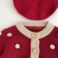 Engepapa Cardigan en tricot bouclé pour bébé automne, pull à manches longues pour fillette, col rond, veste en coton, vêtements de mode pour bébé