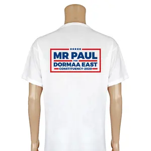 2024 NEW Product Custom Cheap White Cotton Election Campaign T Shirt