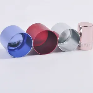 Perfume To Cover Silver And Gold Aluminum Cap / Lid For Perfume Bottle