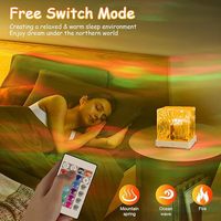 Lampe Stellaire Aurores Boréales pour Chambre Fille, Projecteur Galaxie LED d'Ambiance avec Télécommande, Veilleuse de Chevet