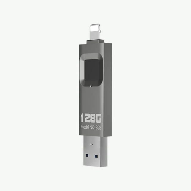 128GB, 256GB, 512GB Metal USB Type C Flash Drive with Fingerprint Encryption and OTG Functionality