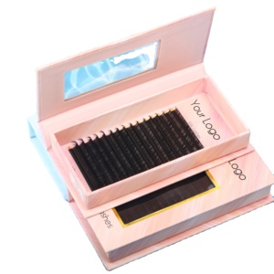 Extension ciglia inferiori all'ingrosso coreane in PBT 7mm LC 0.03 0.05 <span class=keywords><strong>C</strong></span> D J Curl, effetto visone morbido vellutato, facili da applicare, vassoio nero opaco cashmere - Product Image 4