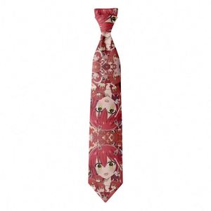 Corbata de poliéster con estampado de dibujos animados a rayas para hombre, ideal para fiestas, negocios y uso formal, en stock. - Product Image 6