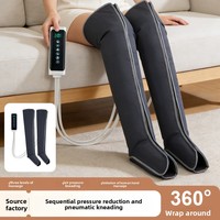 Appareil de massage par pression d'air, enveloppes de compression pour les jambes, bottes de massage, machine de relaxation pour les mollets et les pieds avec fonction de chaleur